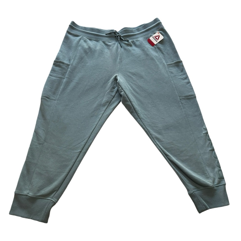 Reebok Women's Super Soft blue goblin Fleece Gravity Jogger w/ Pockets sz XXXL
